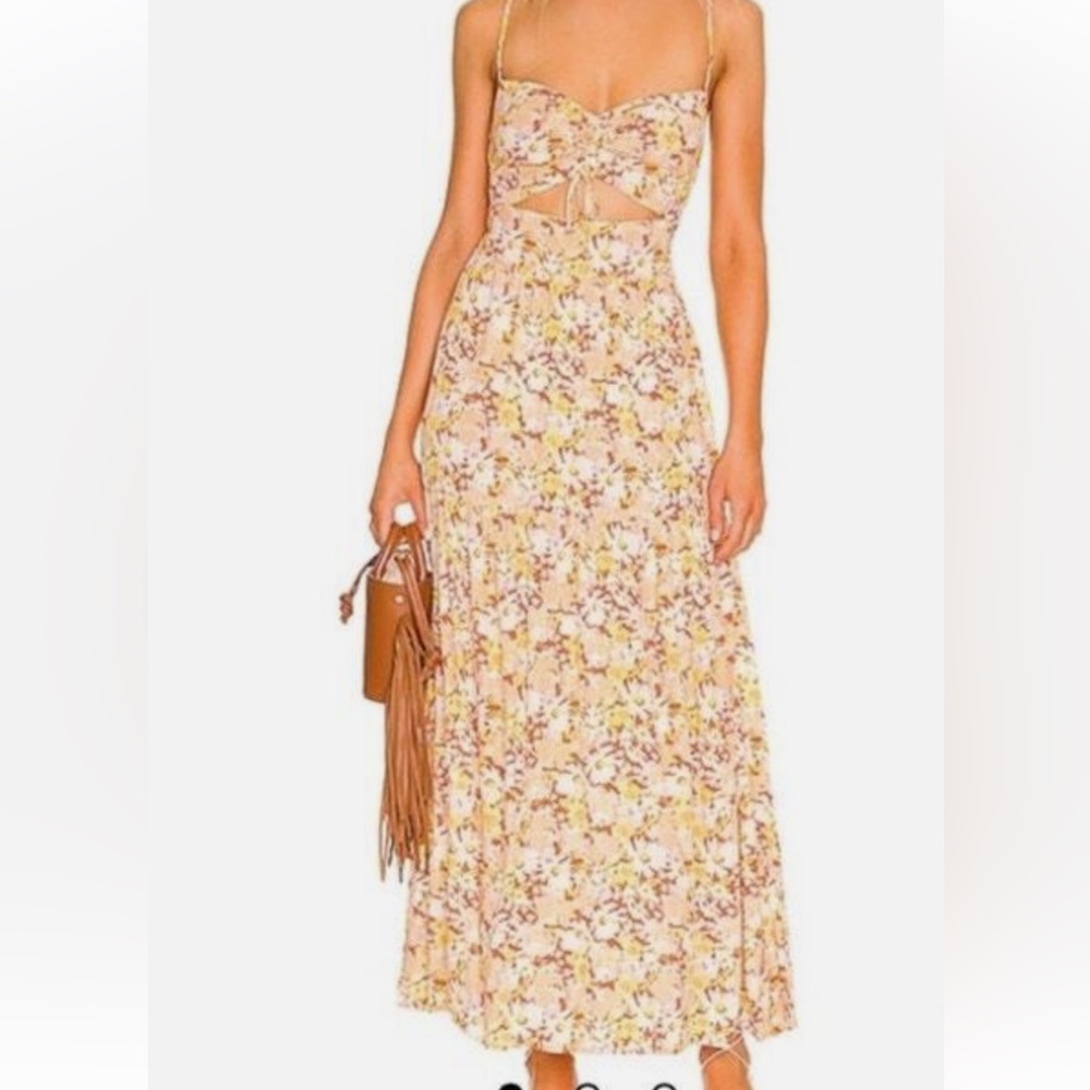 L Space Zuri Printed Maxi dress. Cutout size xs. Worn once